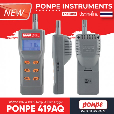 PONPE 419AQ CO2 & CO TEMP. & DATA LOGGER